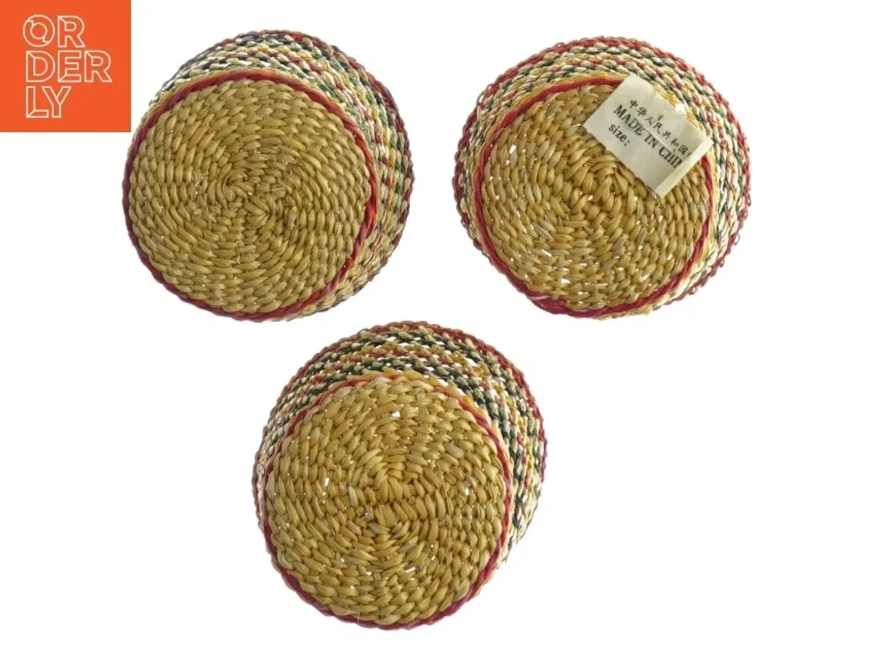 Billede 2 - Flettede kurve til drikkeglas(str. H. 7 cm. ø 7 cm)