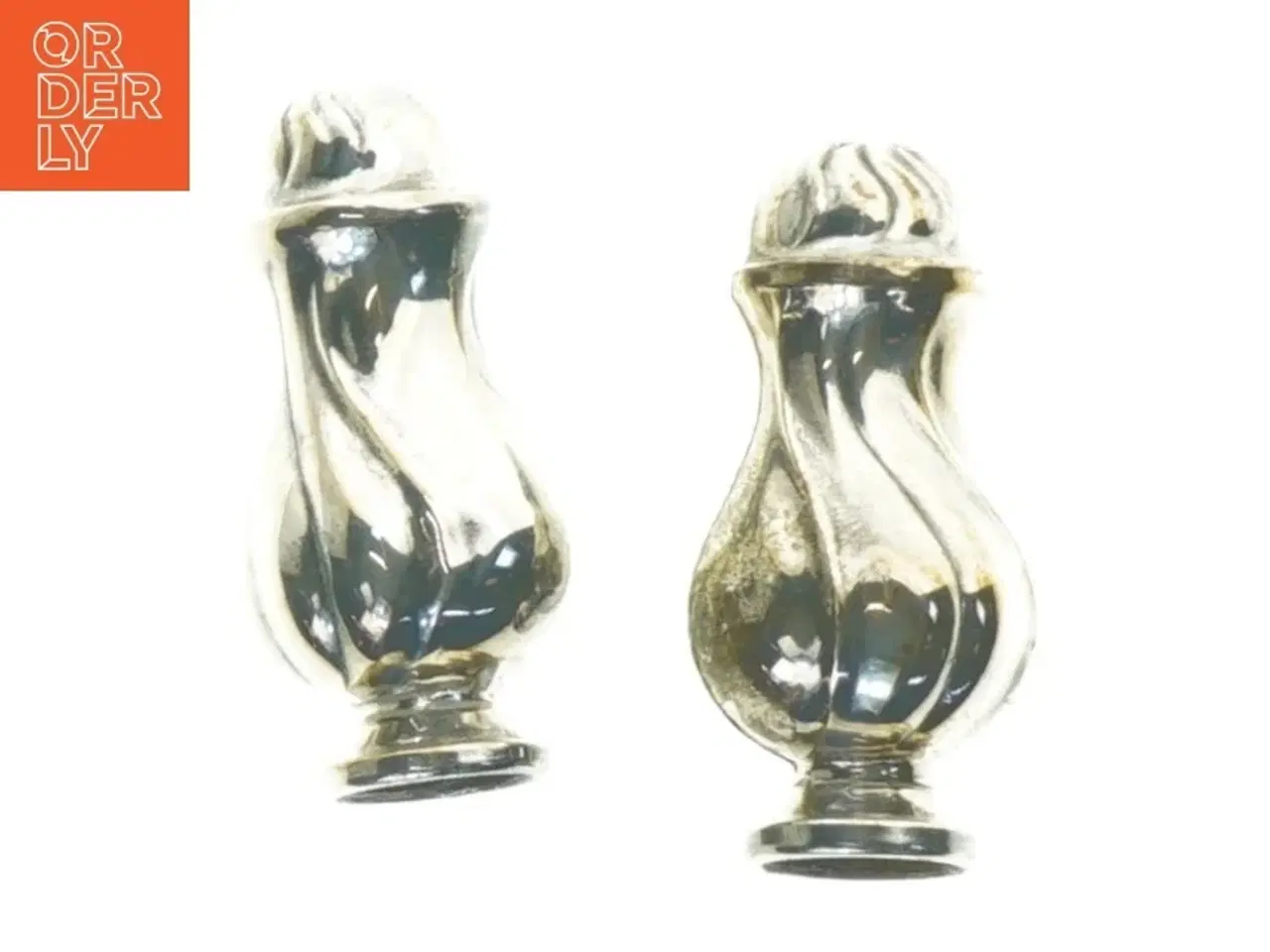 Billede 2 - salt og peber sæt i pletsølv (str. 7 x 3 cm)