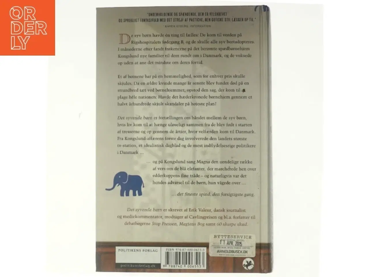 Billede 3 - Det syvende barn af Erik Valeur (Bog)