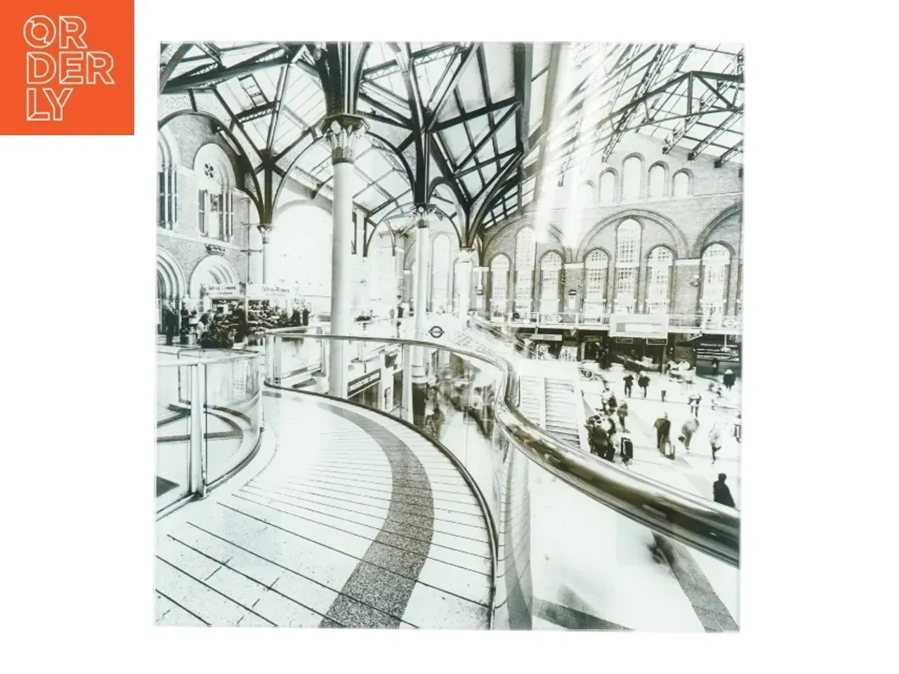 Billede 1 - Sort-hvidt vægbillede på glas - af indendørs arkitektur (str. 30 x 30 cm)