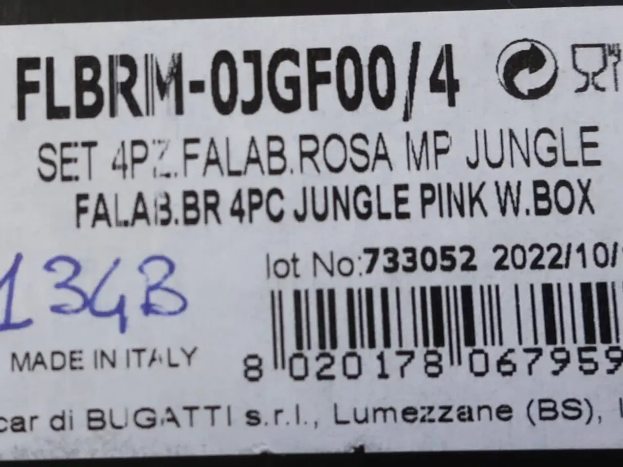 Billede 2 - Bestiksæt 4 dele BUGATTI FALABELLA JUNGLE ROSA PERL PINK