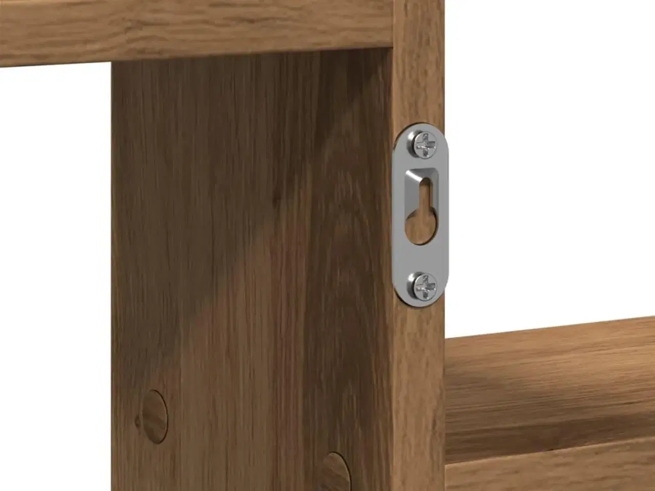 Billede 9 - Væghængt 104x15x49 cm konstrueret træ egetræsfarve