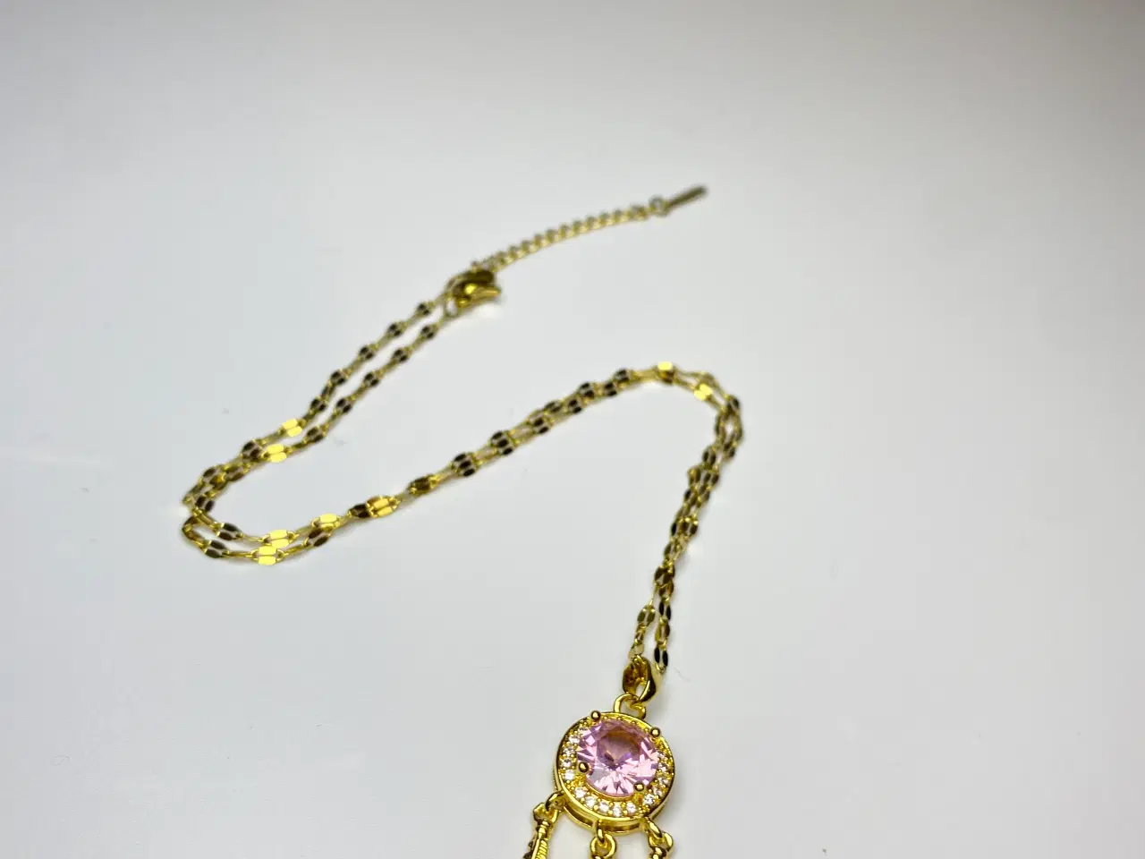 Billede 5 - Halskæde og øreringe sæt - 18K Guldbelagt