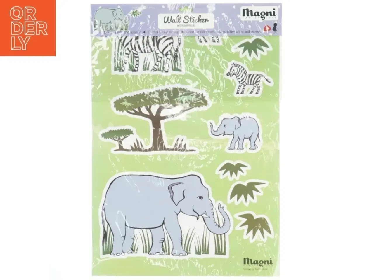 Billede 1 - Vægklistermærker med dyr fra Imagetoys (str. 43,5x29 cm)