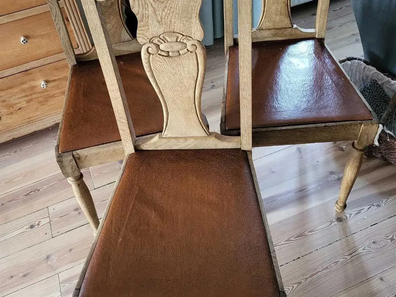 Billede 4 - Egetræs stole 