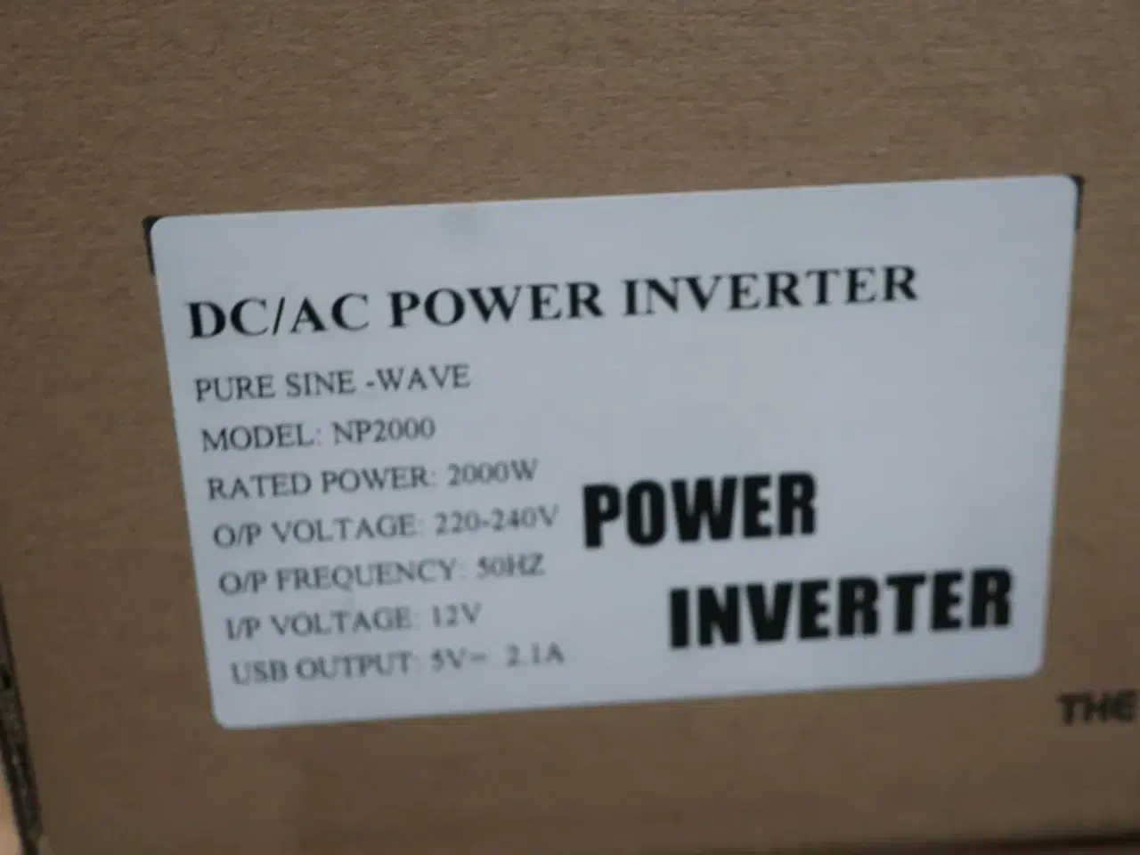 Billede 2 - Inverter GREEN ENERGY Pure Sine Wave DC/AC Power 2000W