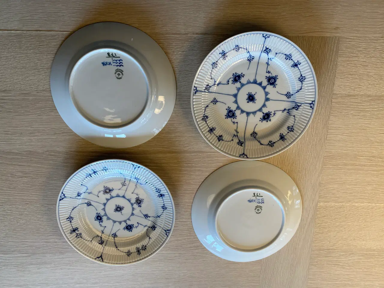 Billede 2 - Musselmalet riflet - Frokosttallerkener