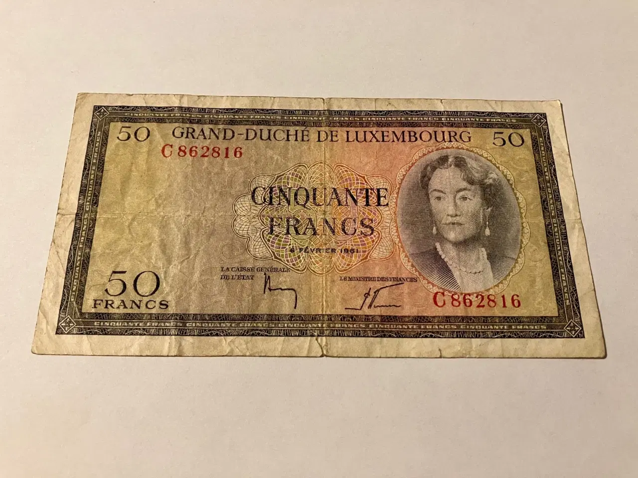 Billede 1 - 50 Francs Luxembourg 1961