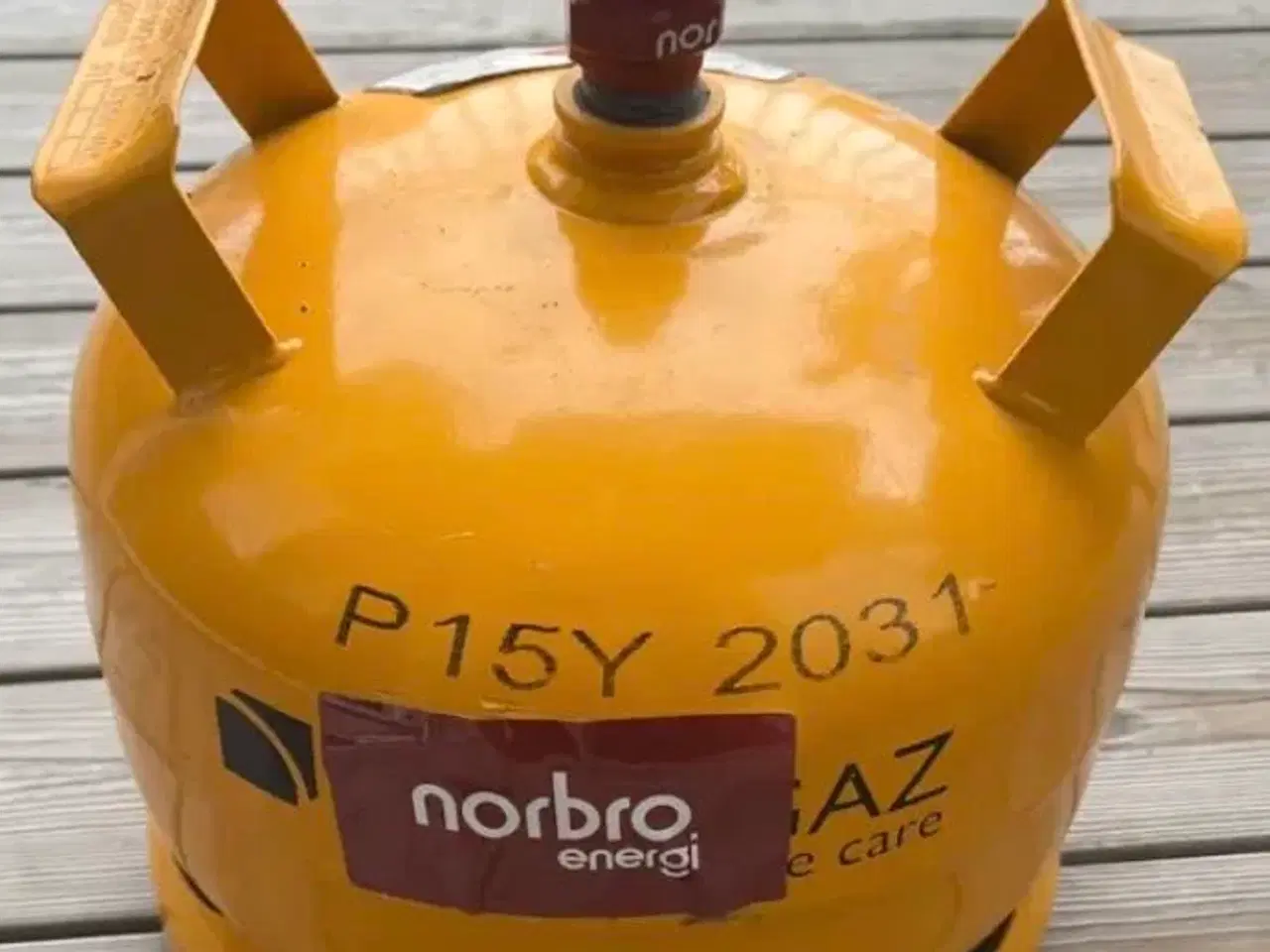 Billede 1 - 5 kg gasflaske stål (Plomberet)