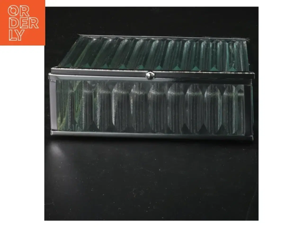Billede 2 - Dekorativ glasboks (str. 13x9x4,5 cm)