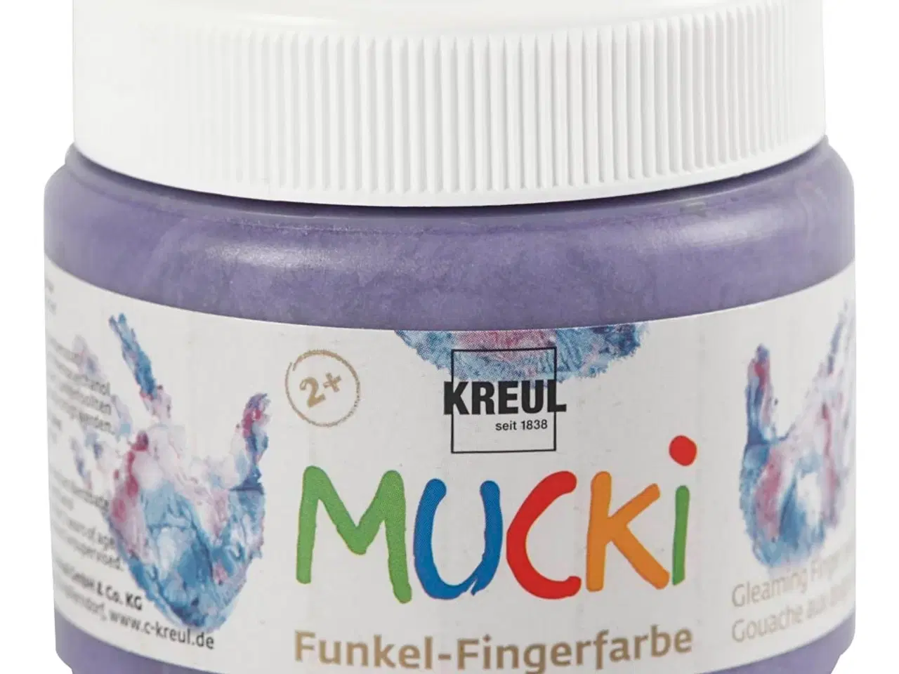 Billede 1 - Mucki Fingermaling, metallic lilla, 150ml/ 1 ds.