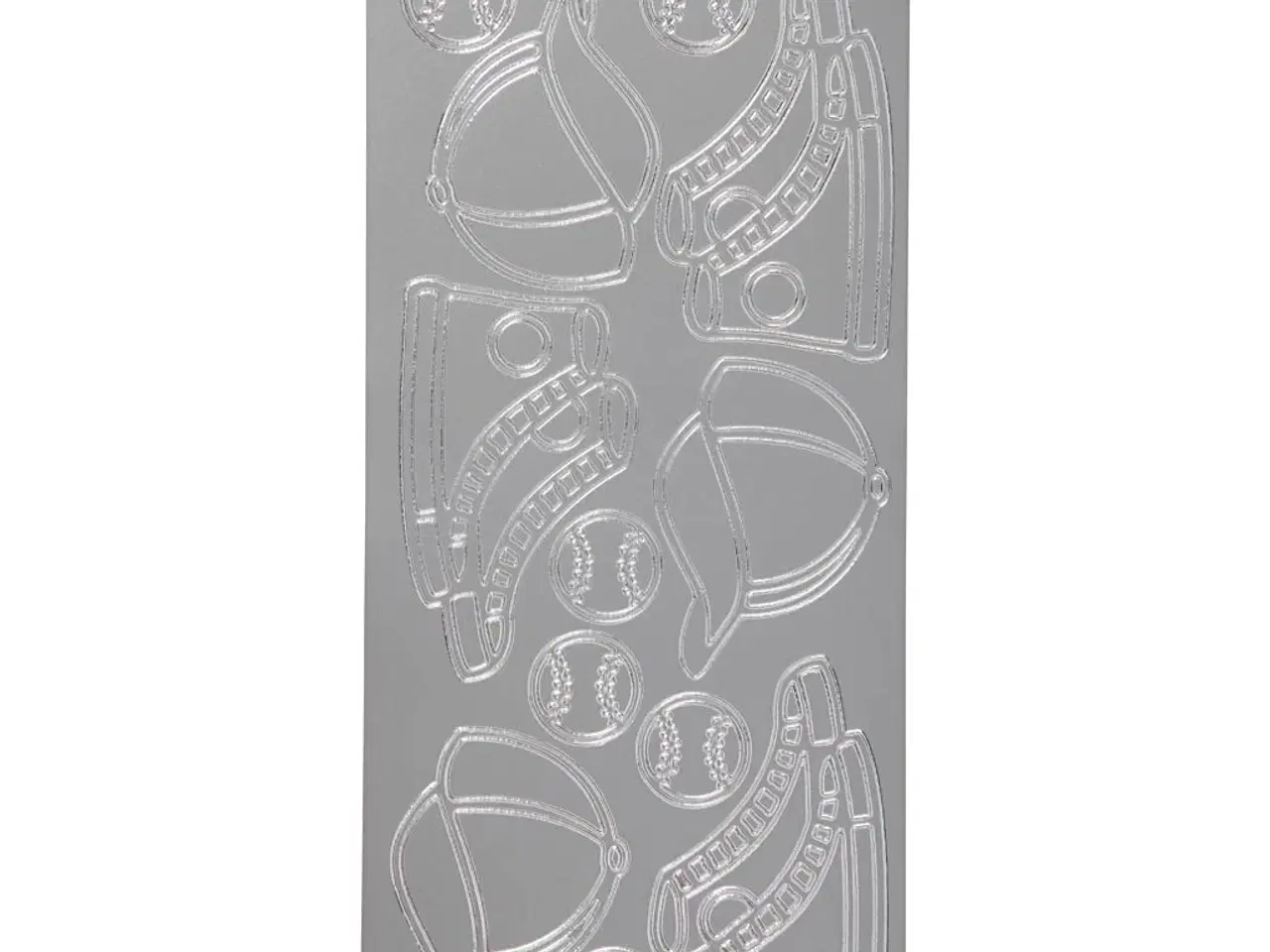 Billede 1 - Stickers, sport, ark 10x23 cm, sølv, 1 ark