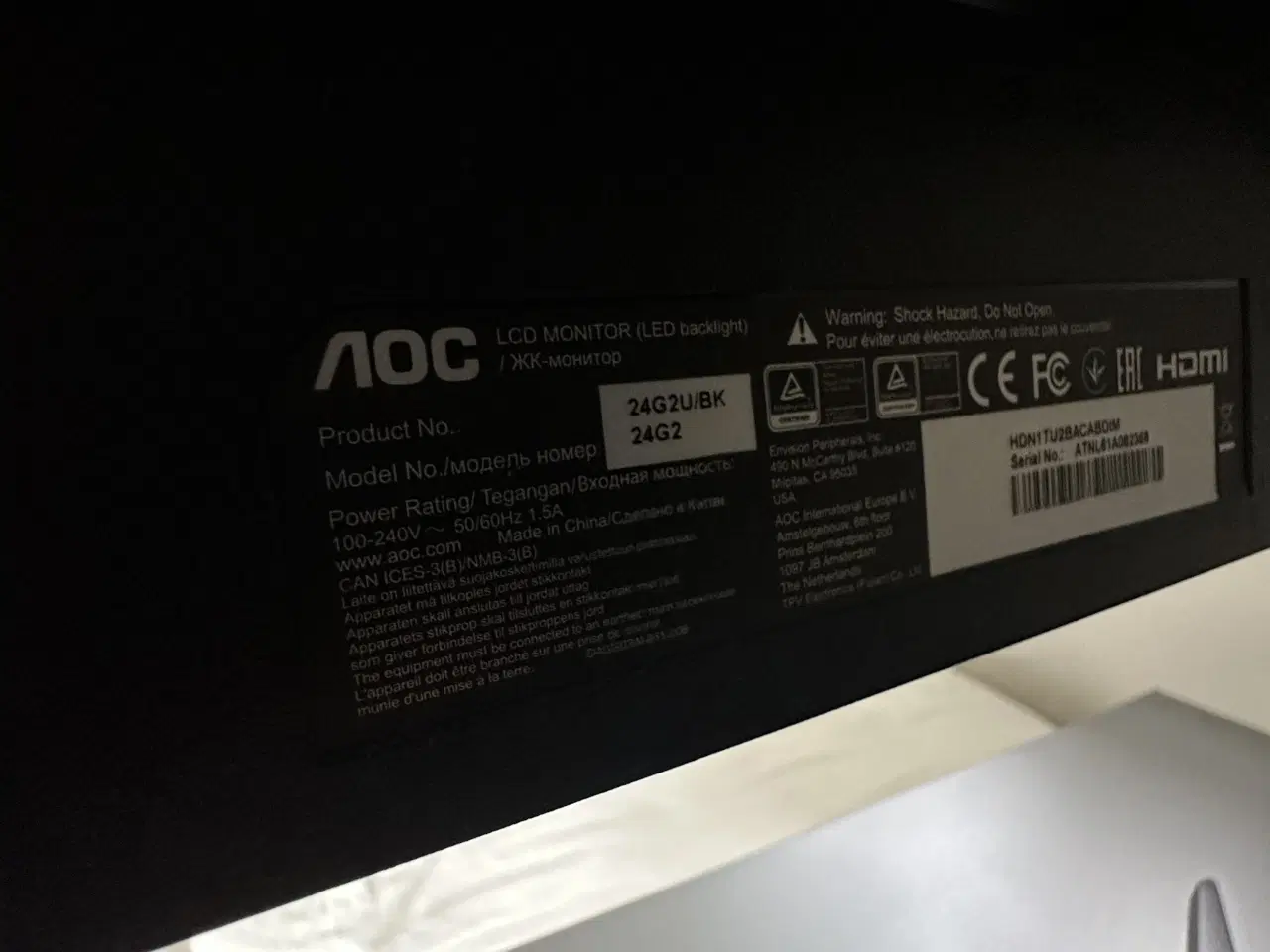 Billede 3 - 24” AOC skærm