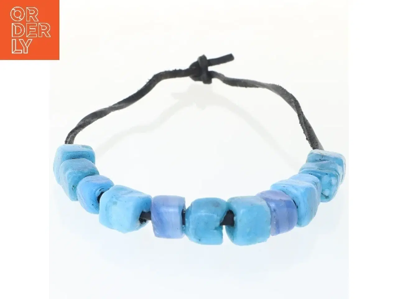 Billede 2 - Halskæde med blå perler (str. 50 cm)