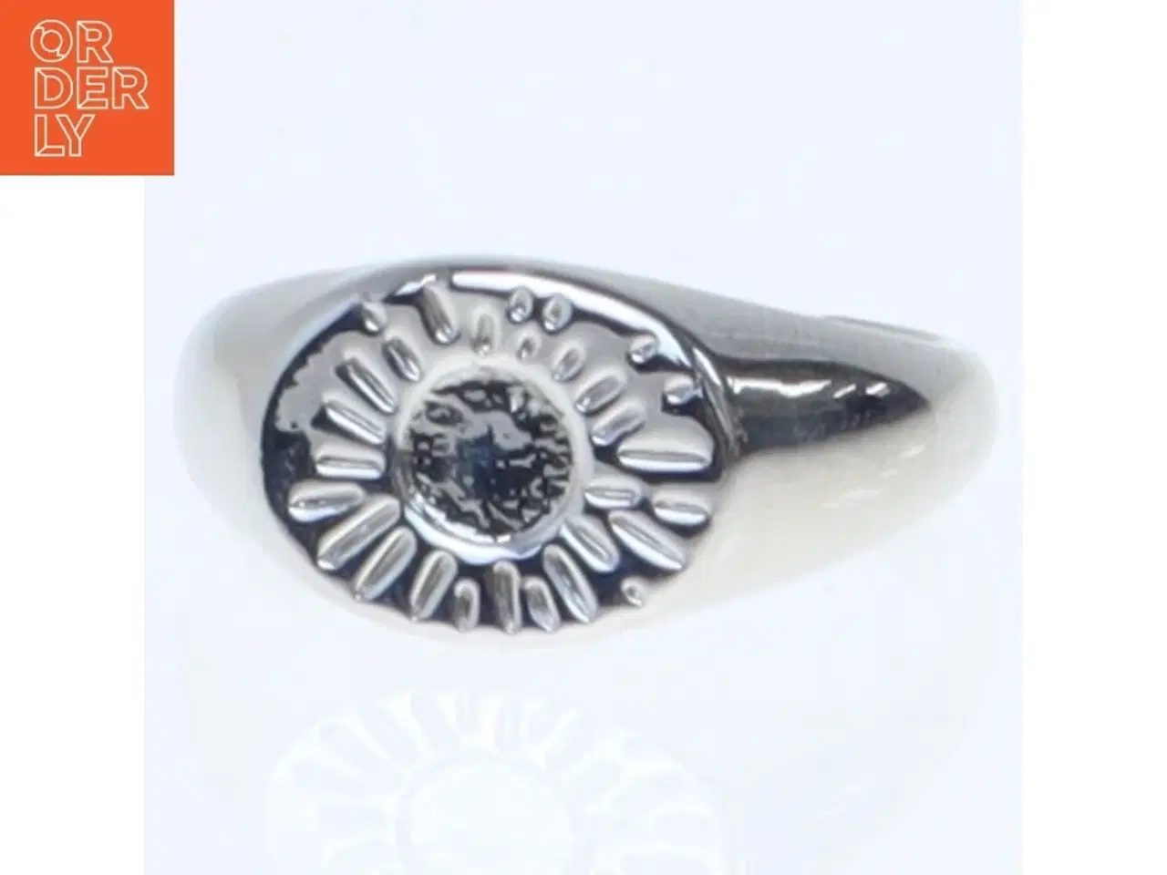 Billede 5 - To signetringe med cirkelmønster (str. 52. millimeter. 2 styk)