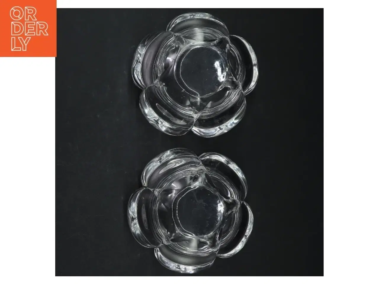 Billede 2 - Glas lysestager (str. H 9,5 cm, ø 12 cm)