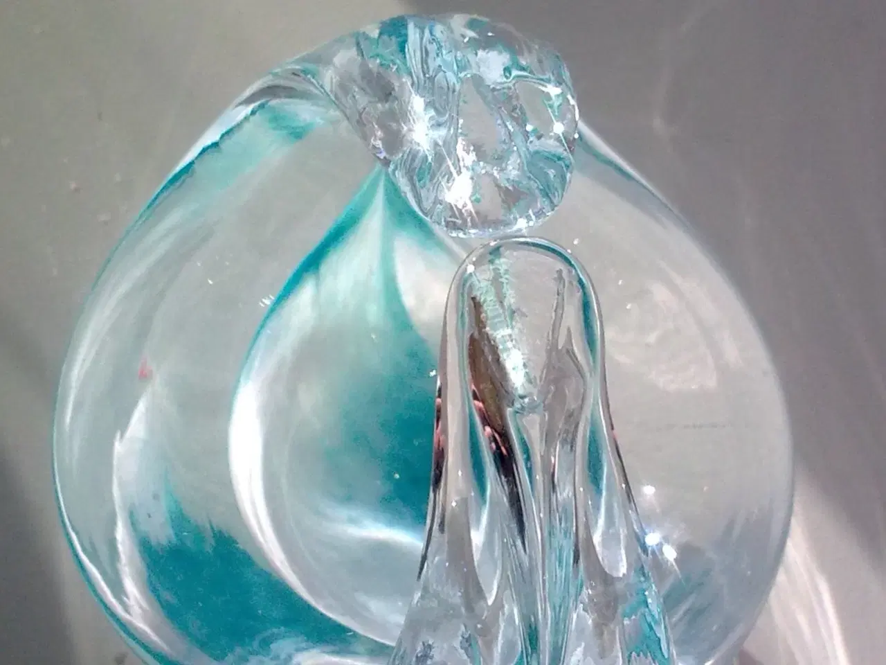 Billede 12 - Bornholm håndlavet glasvase Snogebæk glaspusteri