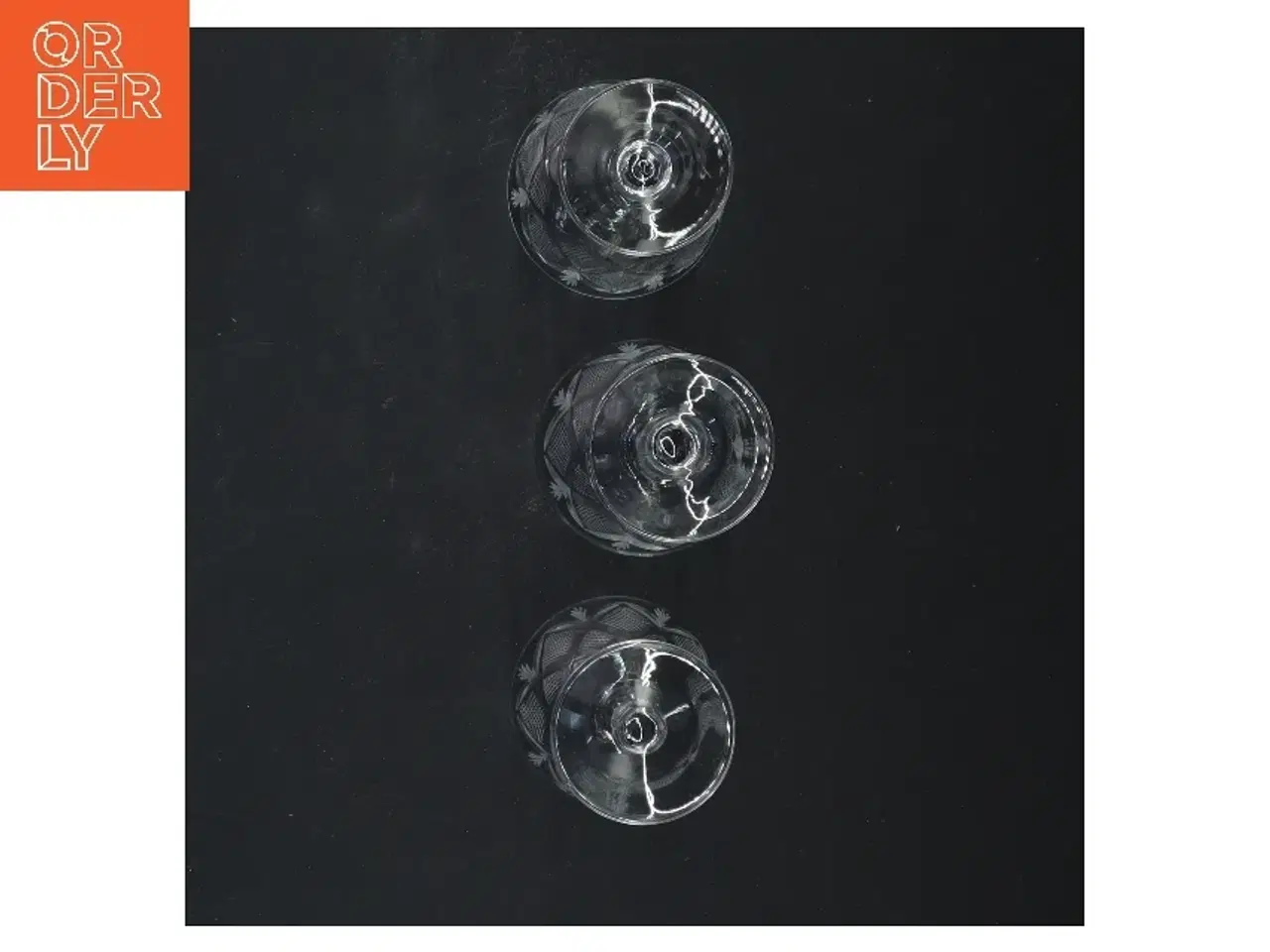 Billede 2 - Krystalglas 3 stykker 8 cm (str. 3 styk, 8 cm)fra Wien antik