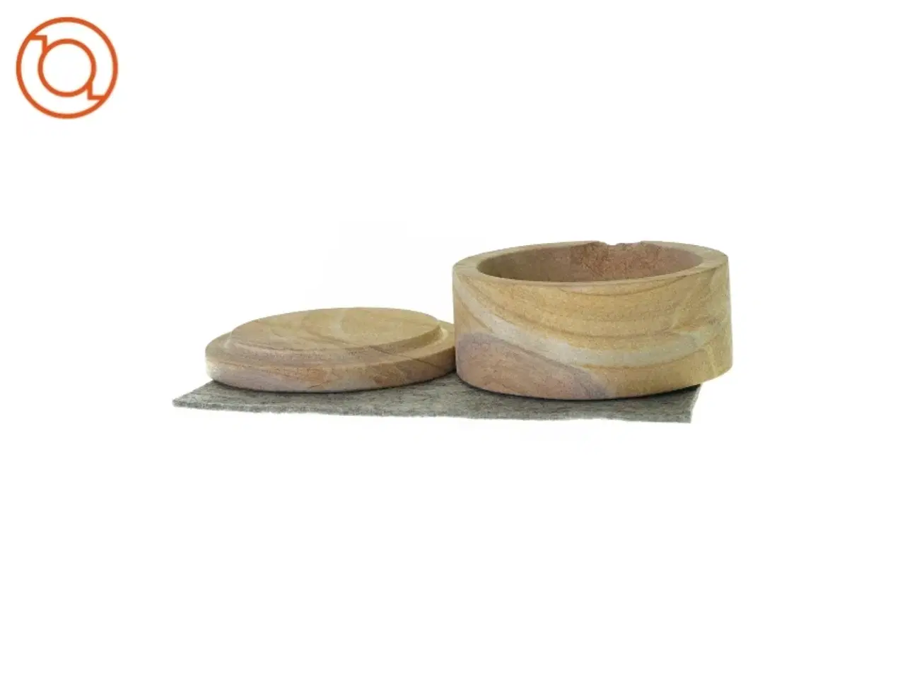 Billede 2 - Sten krukke med låg fra Skjalm P