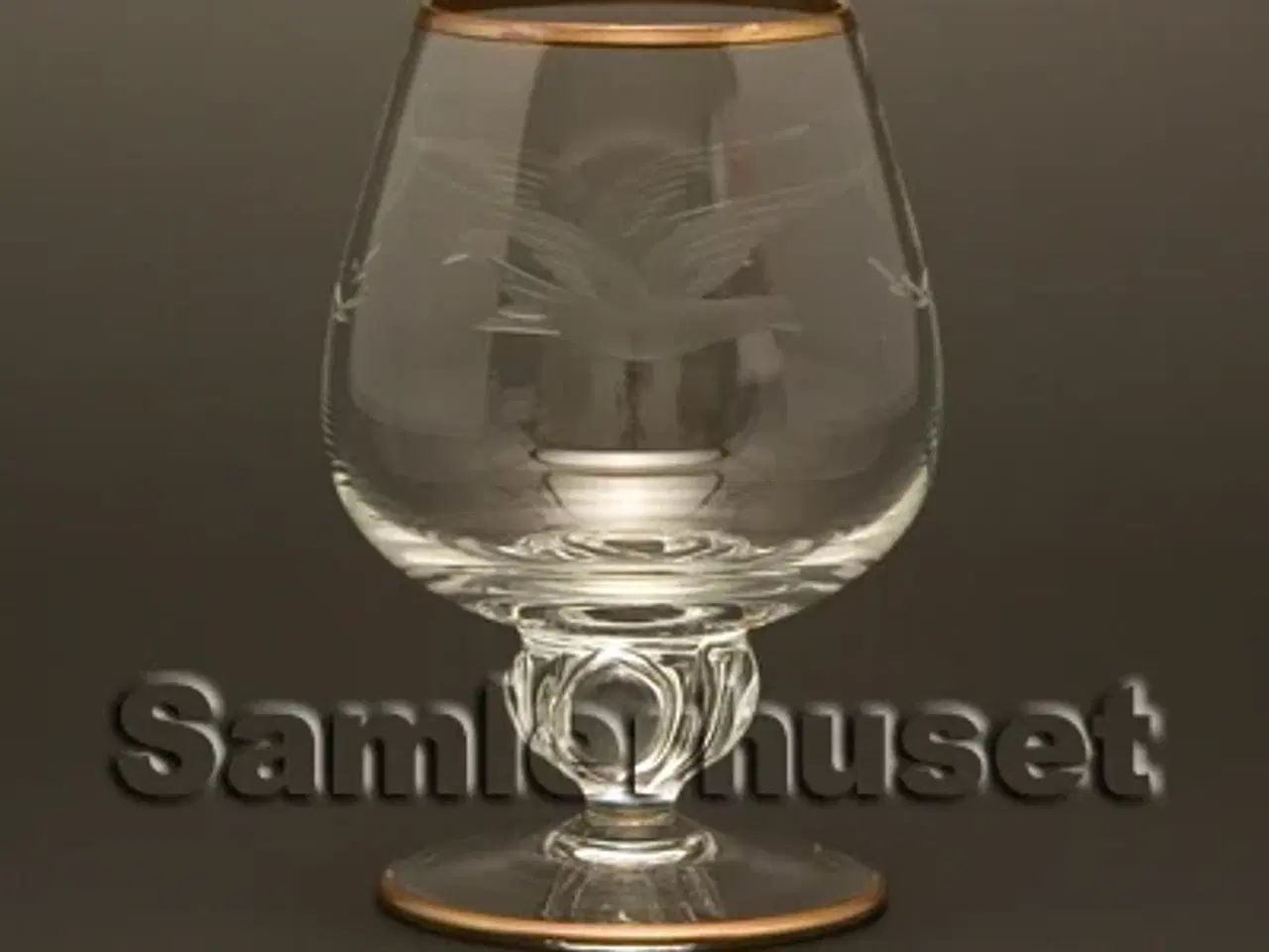 Billede 1 - Lyngby Måge Cognacglas. H:85 mm. Nye glas.