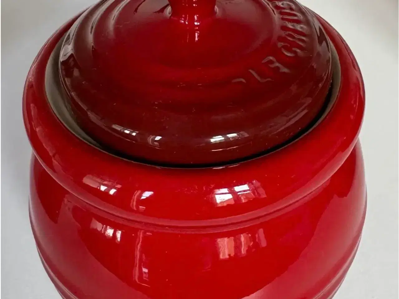 Billede 1 - Le creuset krukke med låg og pensel