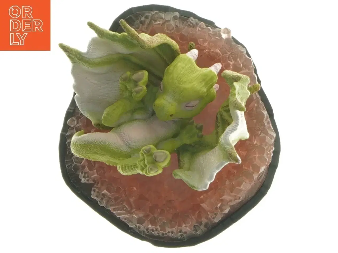 Billede 2 - Dekorativ dragefigur på krystalbase (str. 13,5 cm)