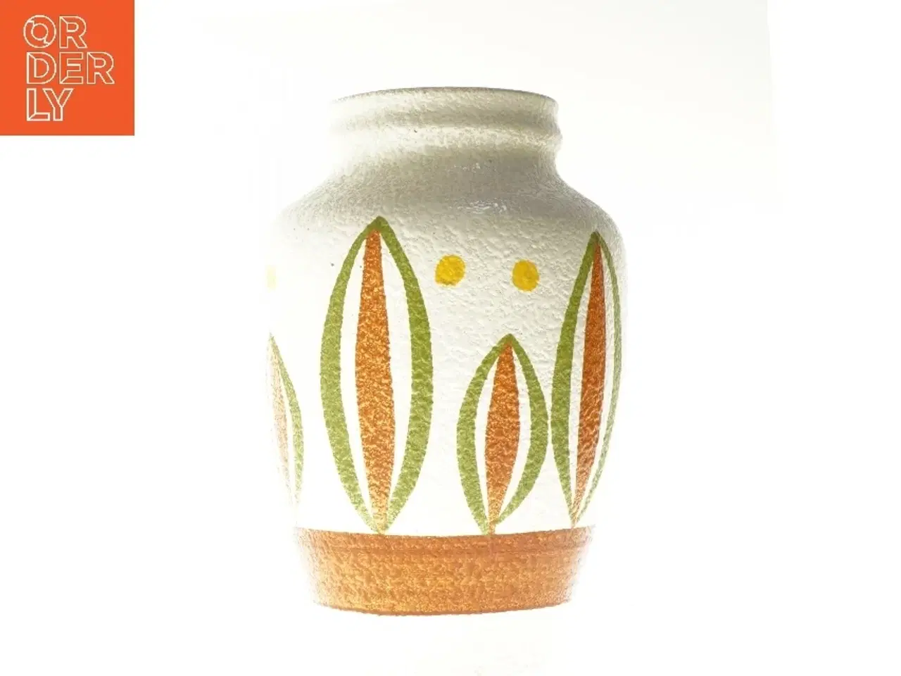 Billede 3 - Dekorativ vase med mønster (str. Ø 12,5x31 cm)