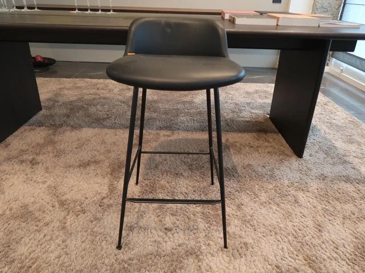 Billede 1 - &Tradition Rely HW88 Barstol - semi anilin læder