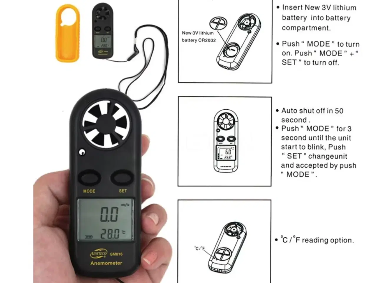 Billede 7 - NYT ANEMOMETER / VINDMÅLER