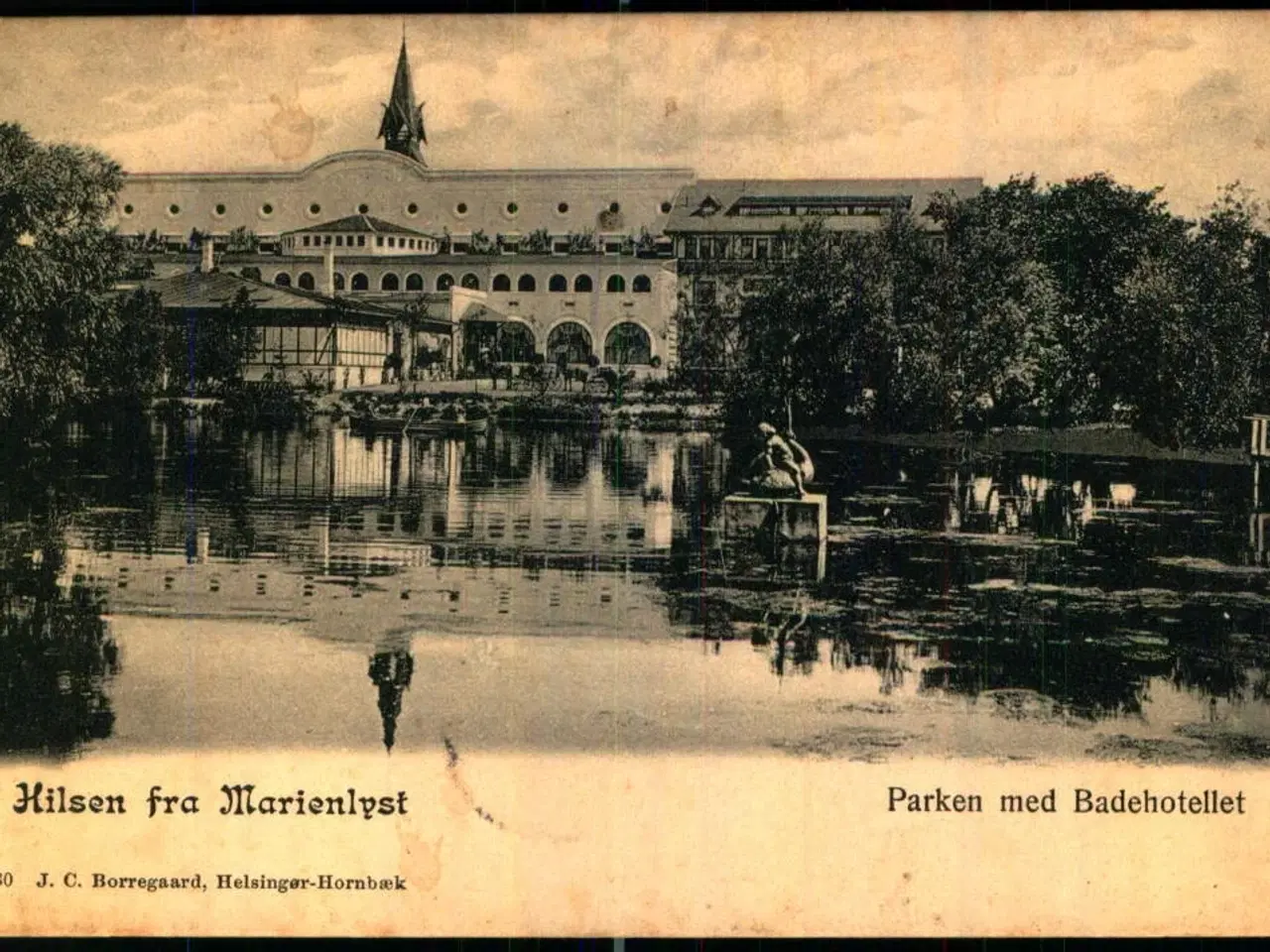 Billede 1 - Hilsen fra Marienlyst - Parken med Badehotellet - Bjerregaard 230 - Brugt