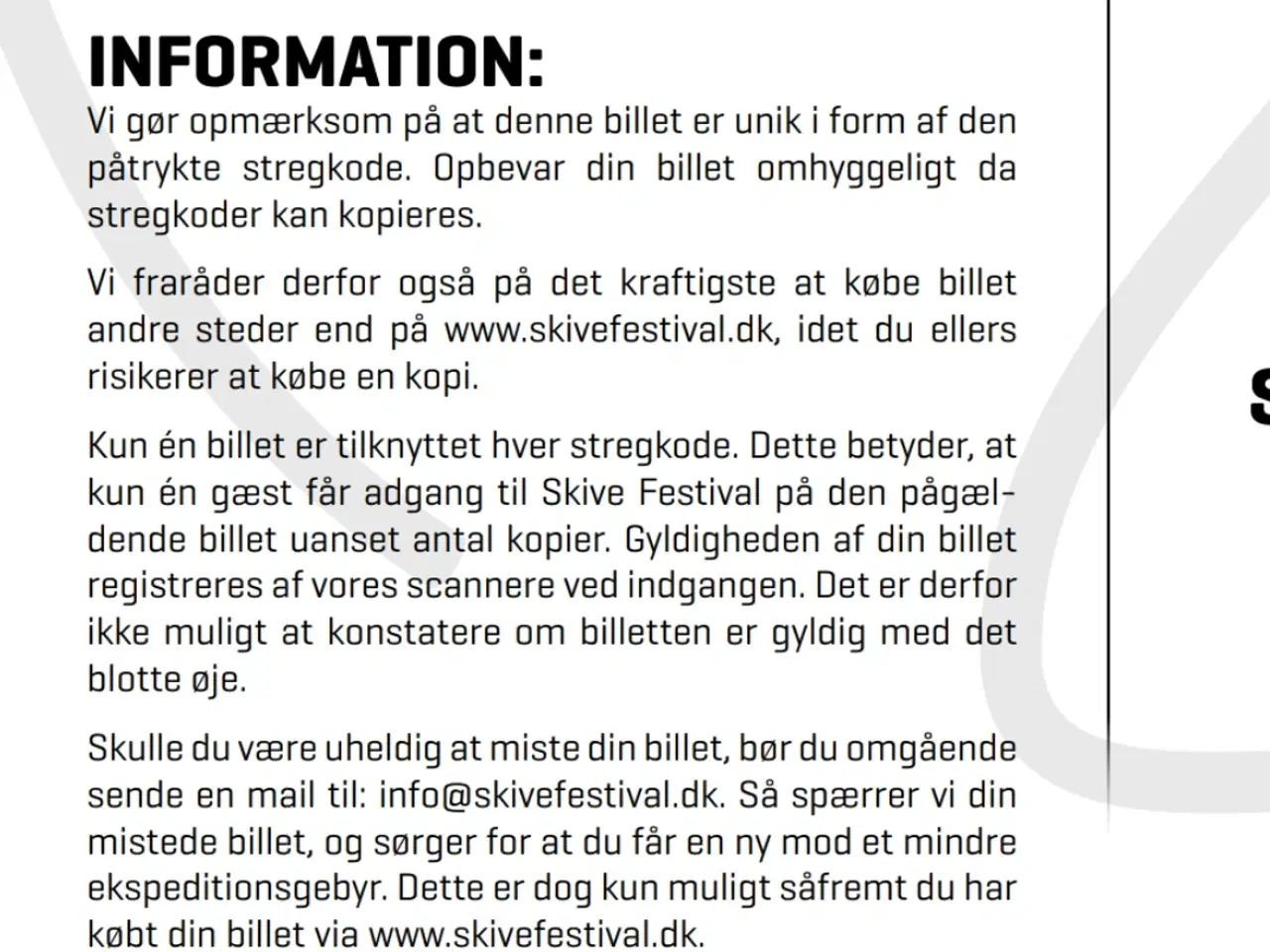 Billede 2 - Skive festival 2025 4 dages partout billet