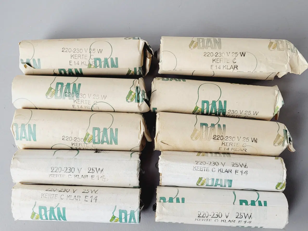 Billede 2 - ⭐️: 10 stk. NOS Vintage Kertepærer – E14 / 25W
