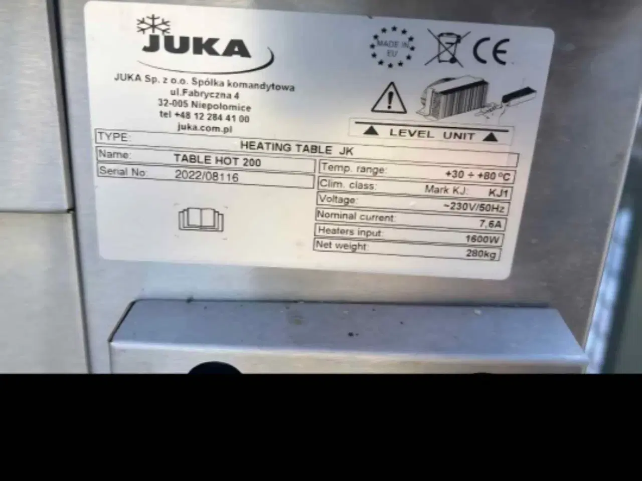 Billede 1 - Juka varmebord 200