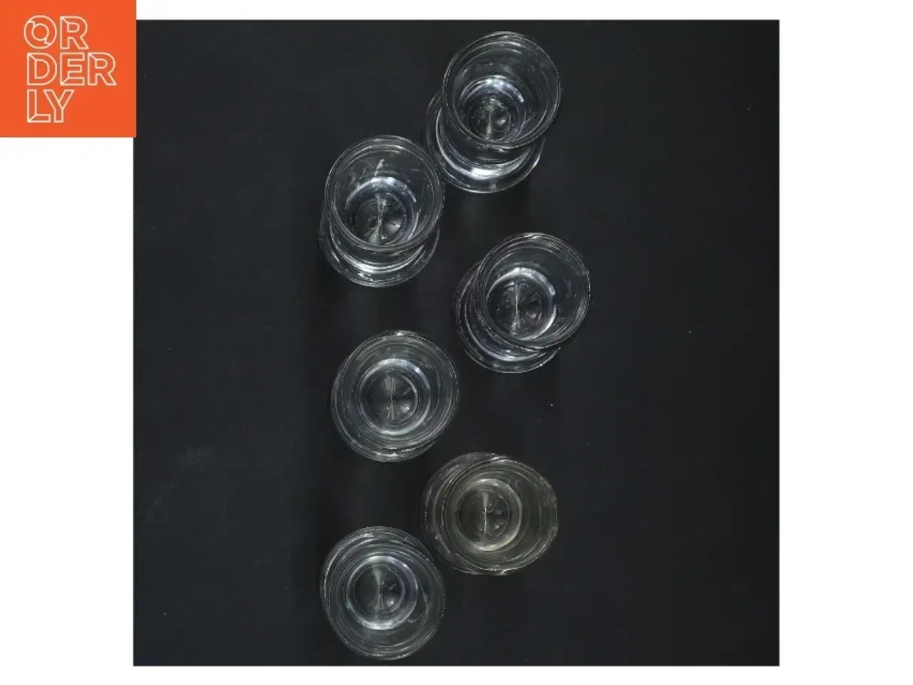 Billede 2 - Sæt med seks snapseglas fra Holmegaard (str. Ø 4x9,5 cm)