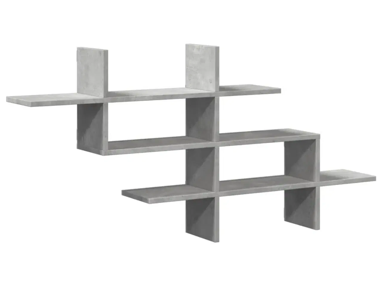Billede 2 - Væghylde 124,5x18x60,5 cm konstrueret træ betongrå