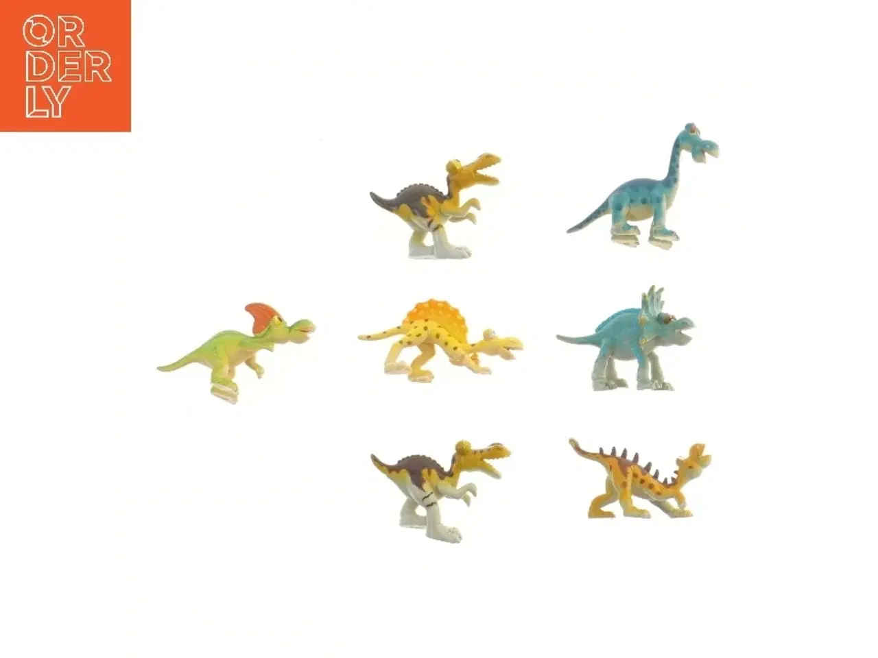 Billede 2 - Sæt med 7 dinosaur figurer (str. 7 stk 9,5 cm)