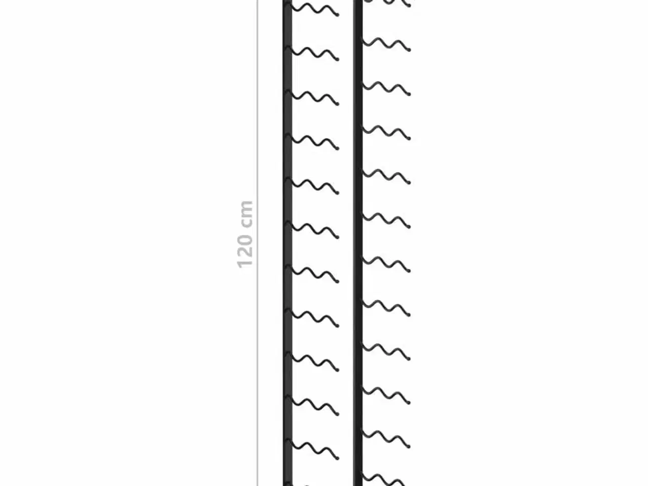 Billede 6 - Væghængt vinreol til 24 flasker jern sort