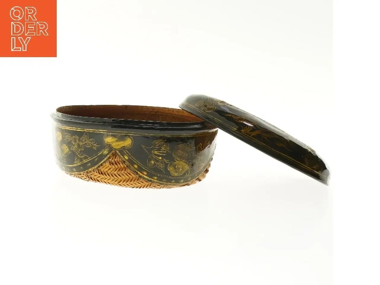 Billede 2 - Vintage japansk lakvarekurv 1920'erne (str. Ø 22 cm)