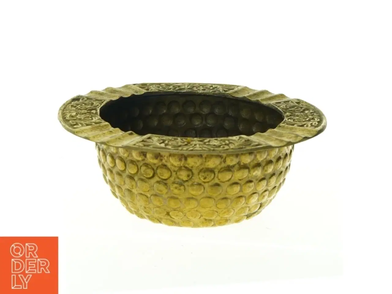Billede 1 - Antik messing skål med dekorative detaljer (str. 17 x 5 cm)