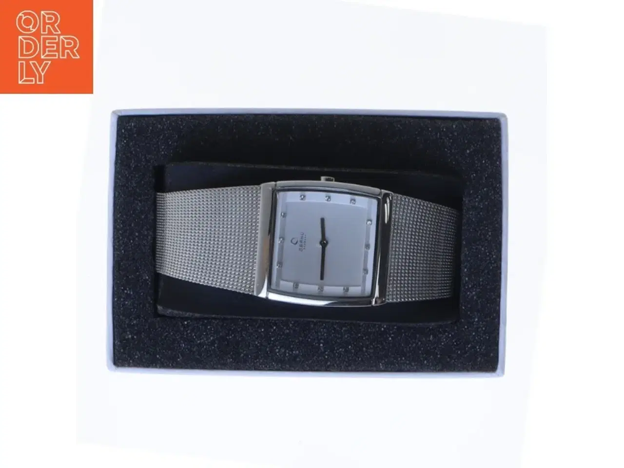 Billede 3 - Sølv kvadratisk armbåndsur fra Obaku (str. Ø 30 mm)