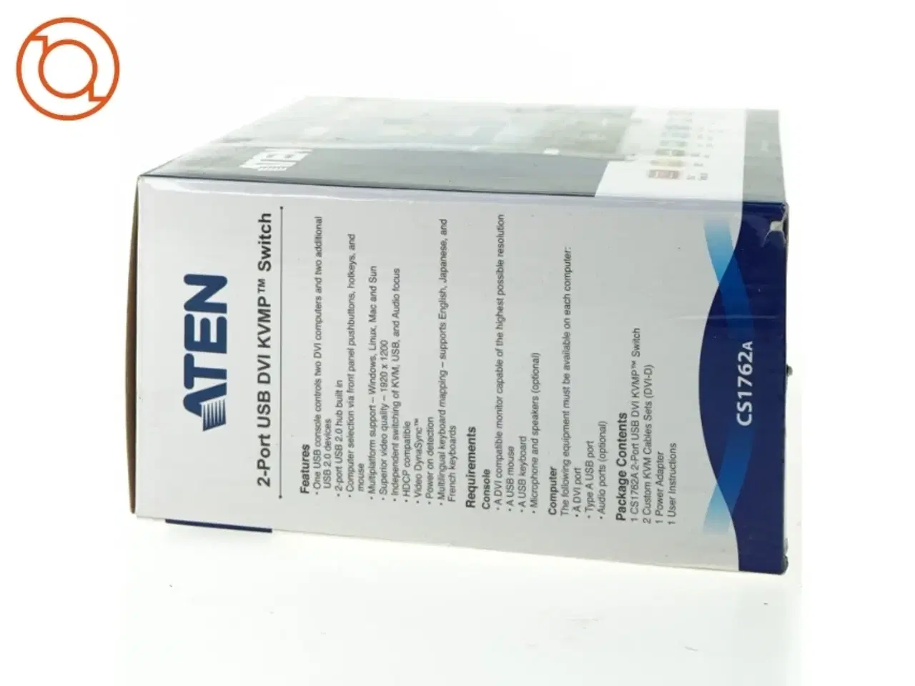 Billede 5 - 2-port USB DVI KVMP switch fra Aten (str. 29 x 10 x 17 cm)