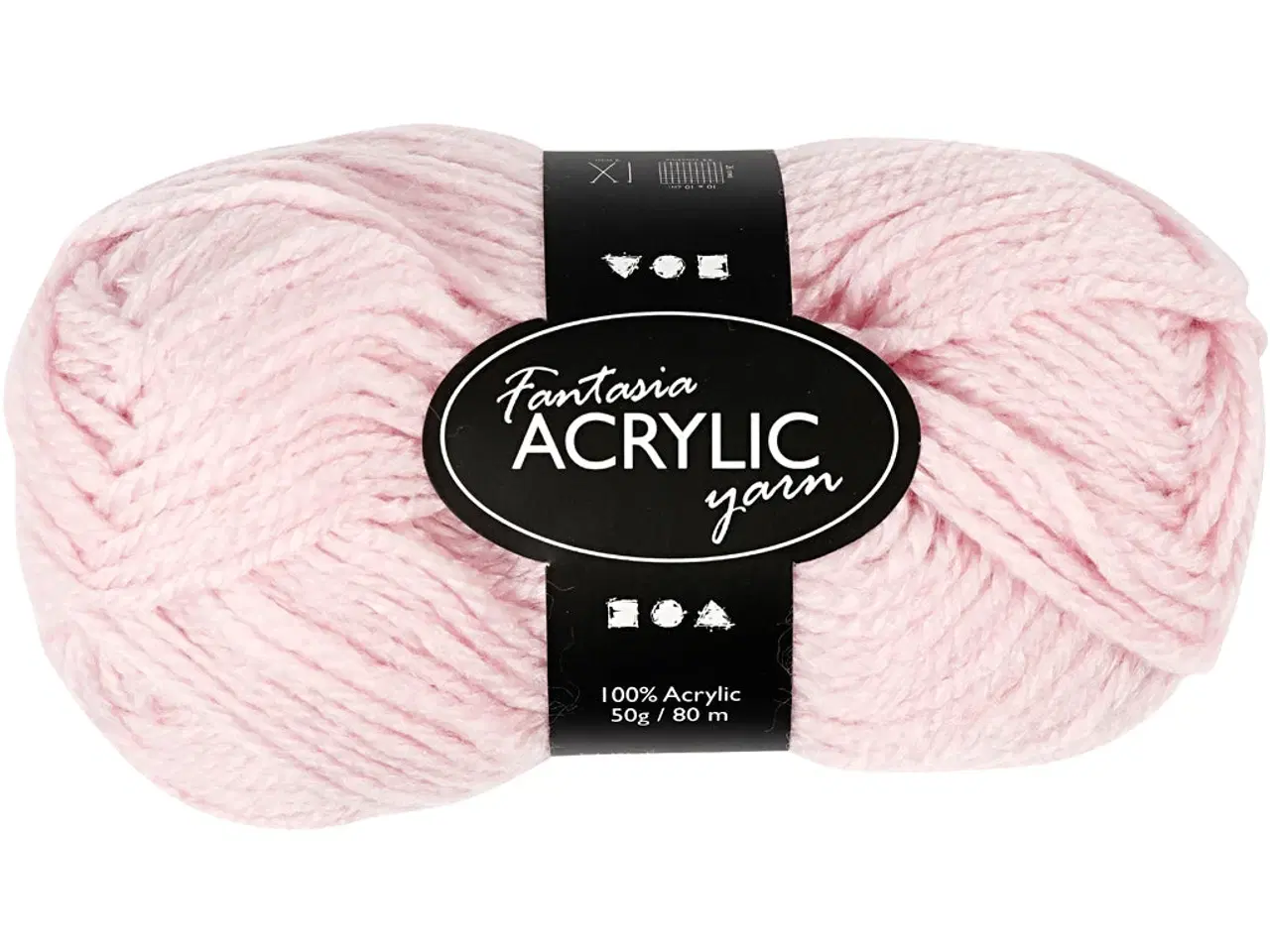 Billede 1 - Fantasia Polyacrylgarn, L: 80 M, lyserød, 50g/ 1 ngl.