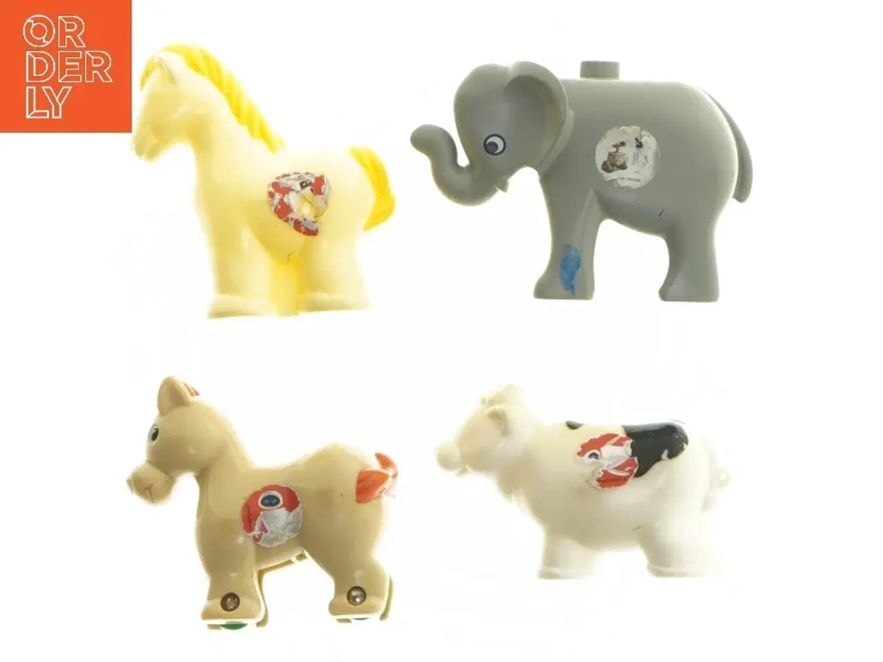 Billede 3 - Plastikdyrefigurer med hjul (str. ca. 7 cm)