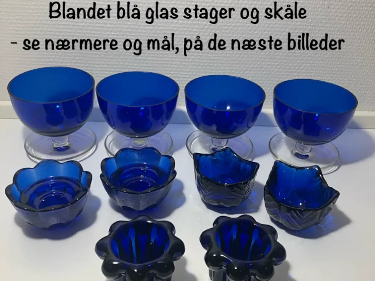 Billede 1 - Blandet blåt glas 