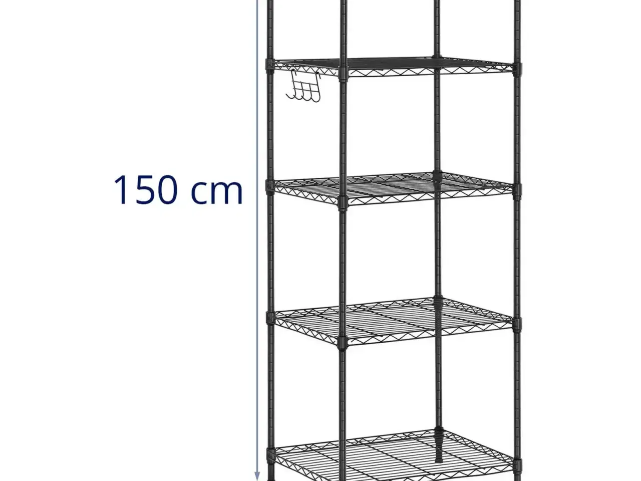 Billede 6 - Rustfri Stålreol (60x40x180cm) – 50kg pr. Hylde