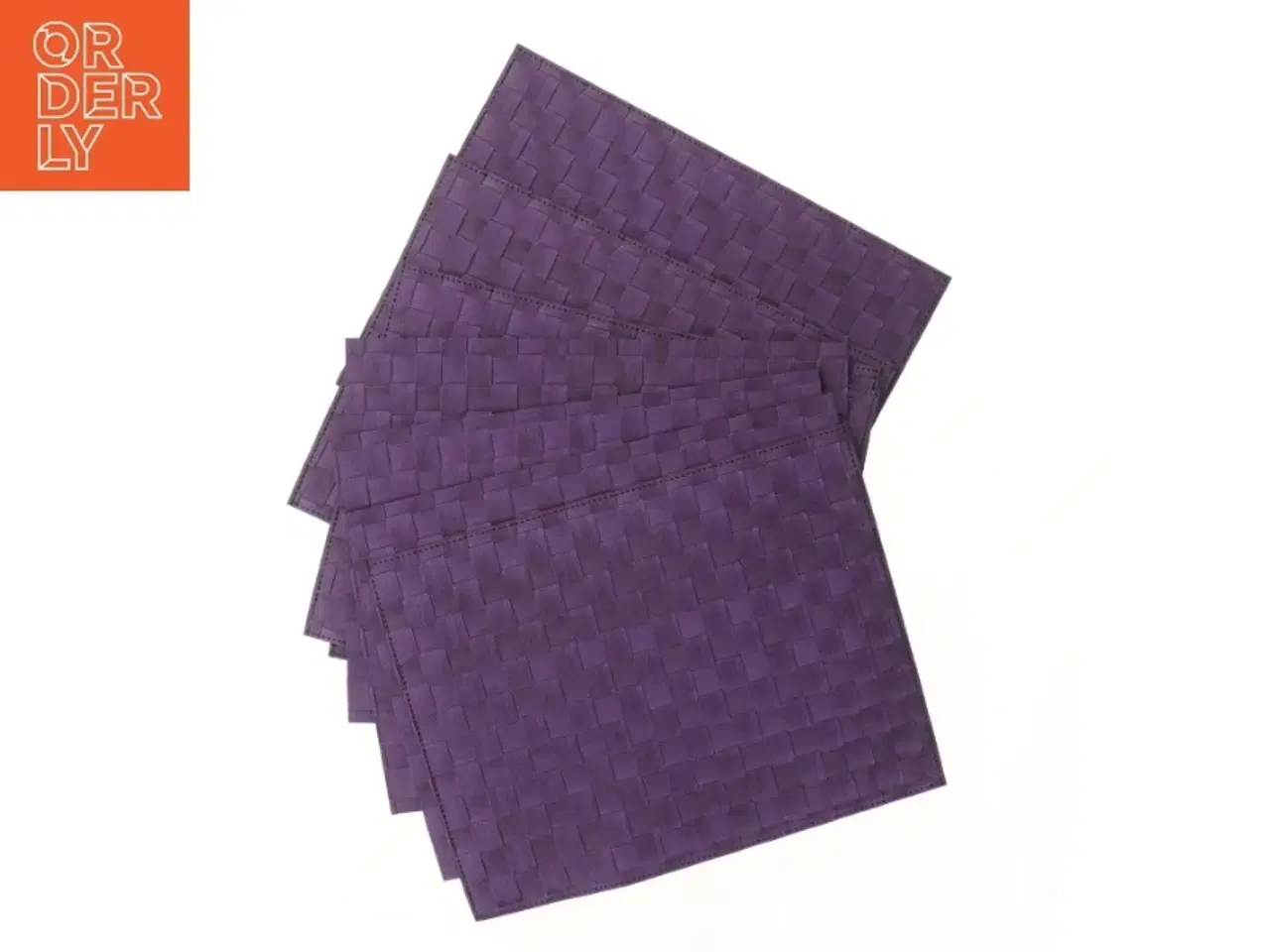 Billede 2 - Sæt med 8 lilla dækkeservietter (str. 8 stk 40x31 cm)