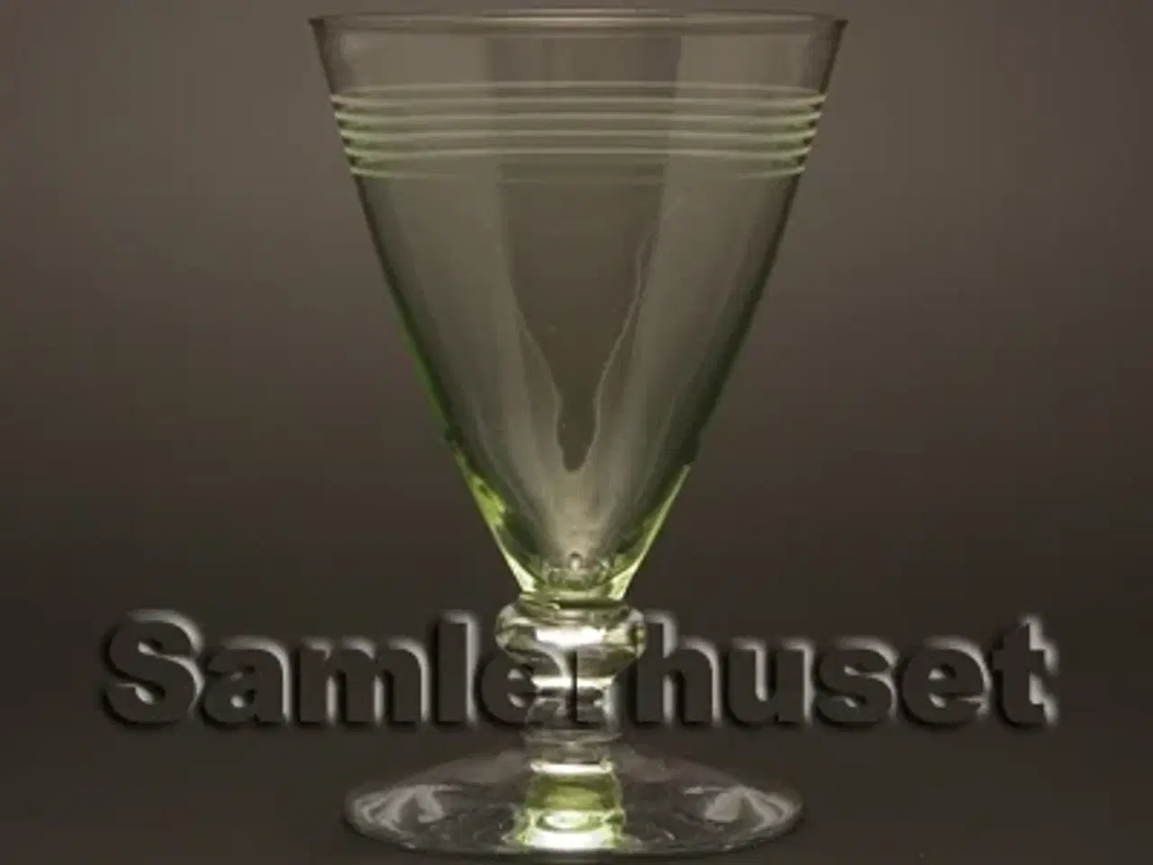 Billede 1 - Bandholm Hvidvinsglas, grøn. H:110 mm.