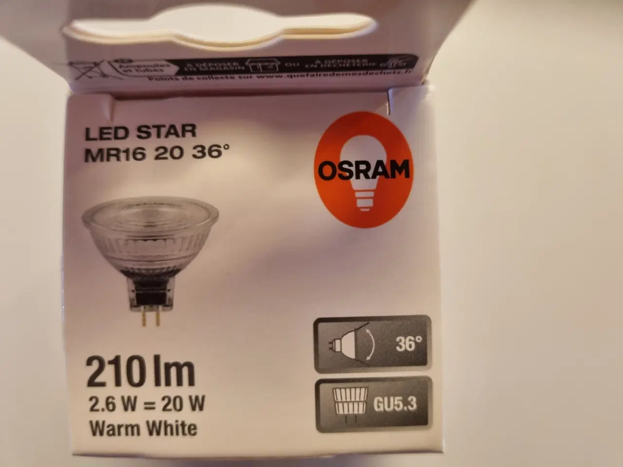 Billede 3 - LED pære MR16 warm white helt ny