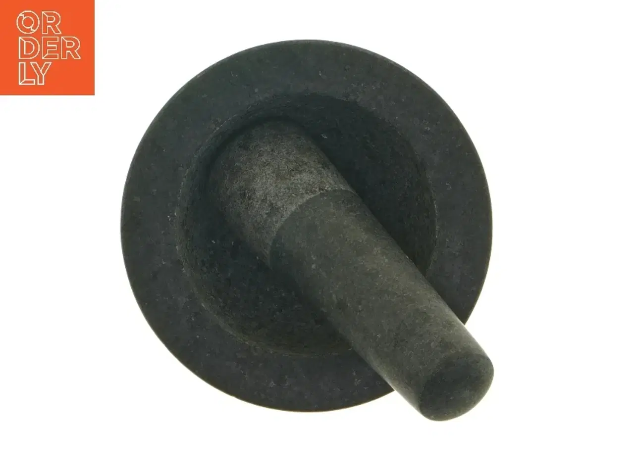 Billede 3 - Stenmorter med støder (str. Ø 13 x h8 og Ø4 x h14 cm)