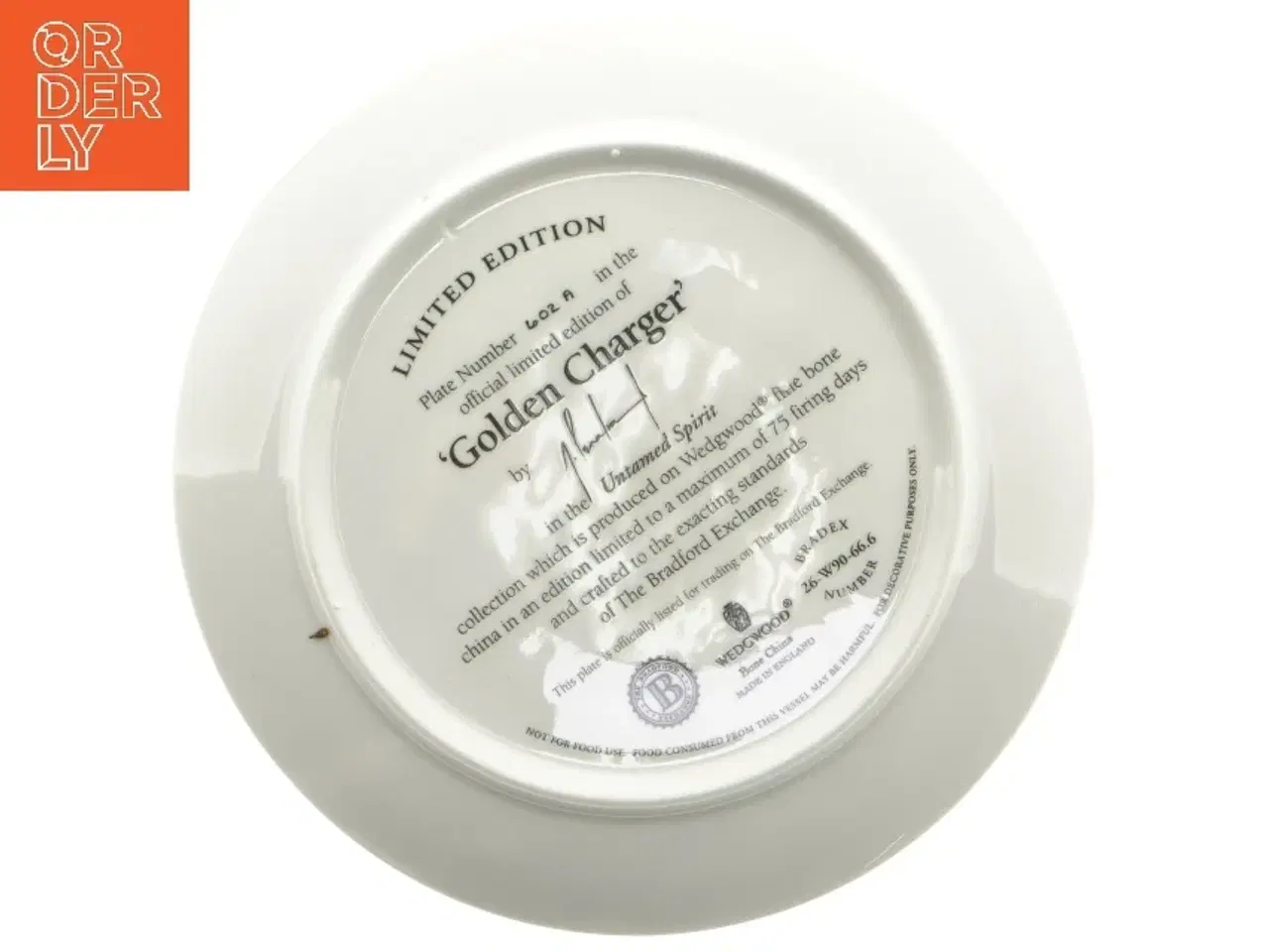 Billede 4 - Dekorativt porcelænstallerken med motiv af hest fra Wedgwood (str. Ø 20 cm)